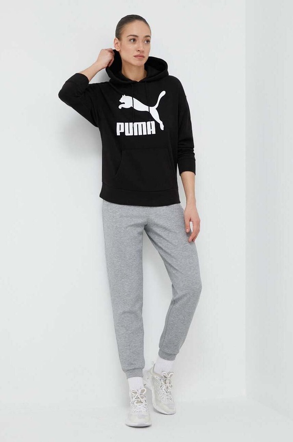 Mikina Puma s kapucňou čierna 530074