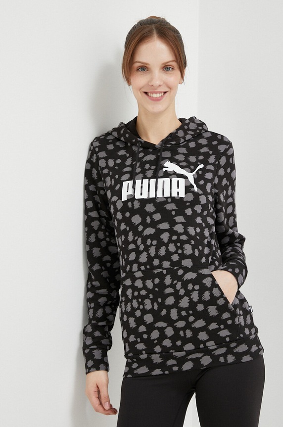 Puma bluză trening cu modele negru 673688