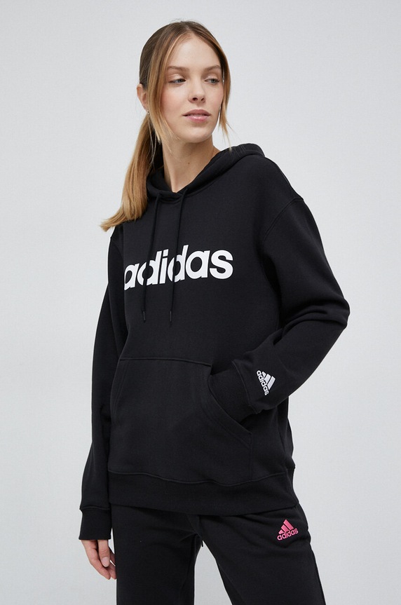 adidas pamut melegítőfelső IC4426 fekete SS23