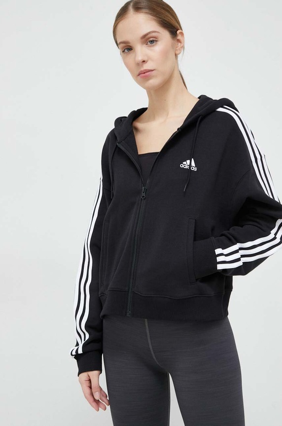 Μπλούζα adidas βαμβάκι μαύρο IC8781