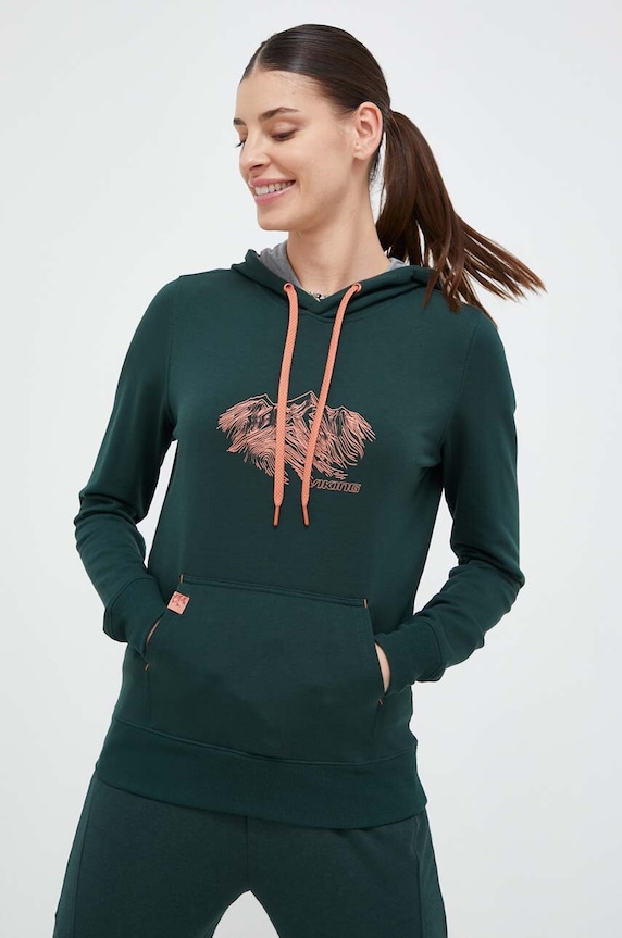 Viking sportos pulóver Panaka elasztánnal zöld 730.25.8883