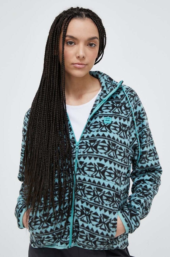 Billabong bluza sportowa Boundary bez kaptura turkusowy ABJFT00255