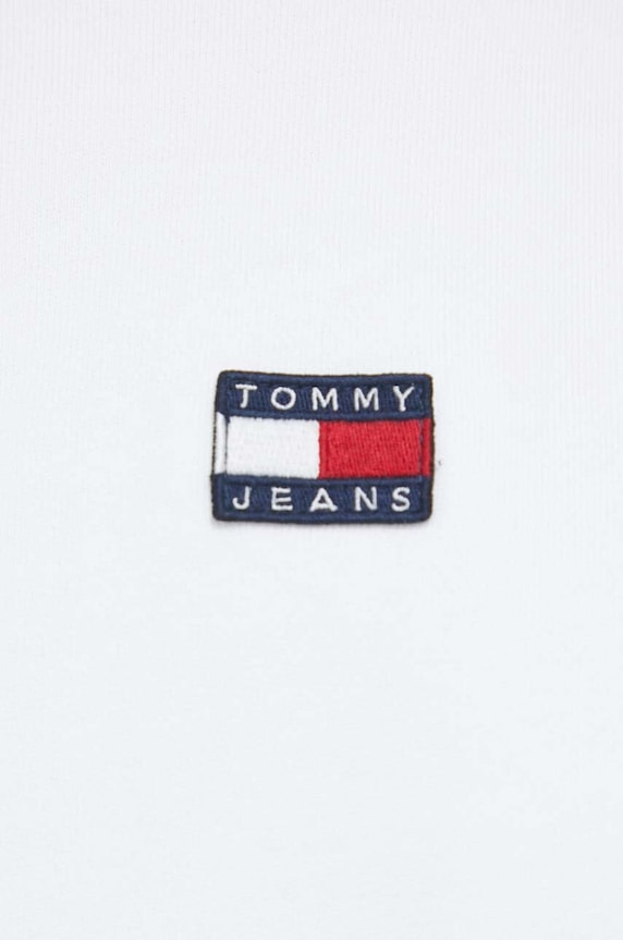 Tommy Jeans hanorac de bumbac DW0DW15415.PPYX alb