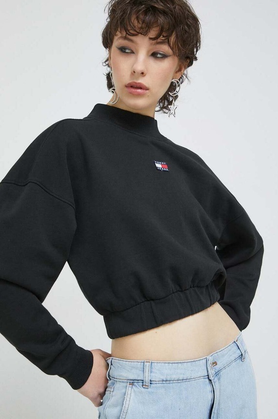 Tommy Jeans bluza bawełniana bawełna czarny DW0DW15415.PPYX