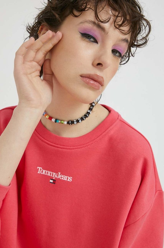 Tommy Jeans bluza różowy DW0DW15409.PPYX