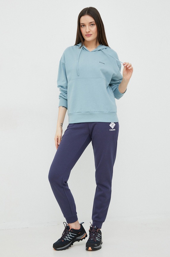 Βαμβακερή μπλούζα Columbia 2037391 μπλε SS23