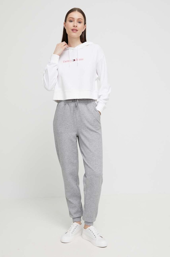 Odzież Tommy Jeans bluza UW0UW04345.PPYX biały