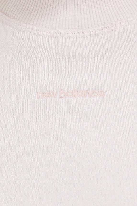 New Balance bluza bawełniana WT23555WAN różowy