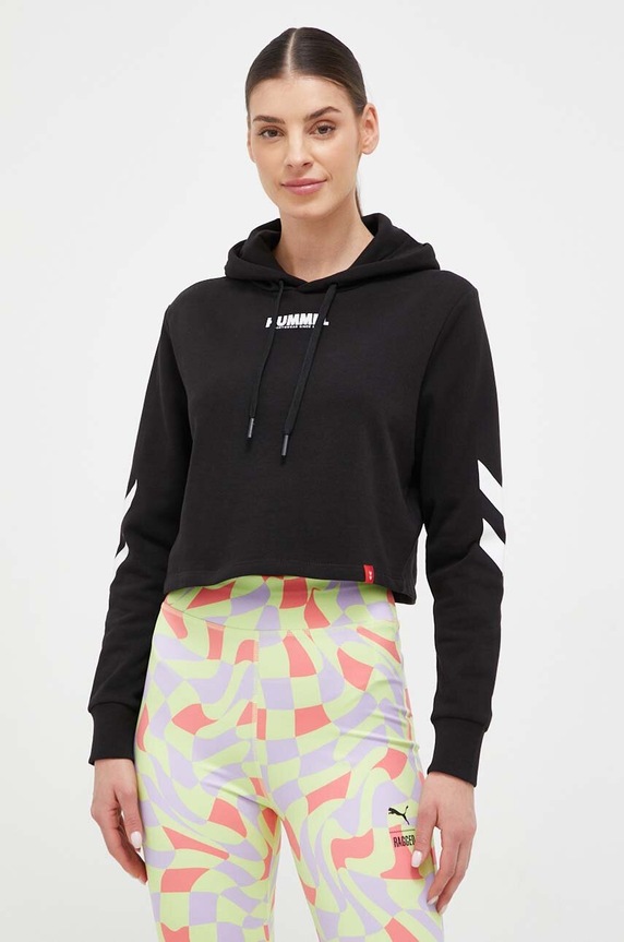 Hummel bluza bawełniana nadruk czarny 212561