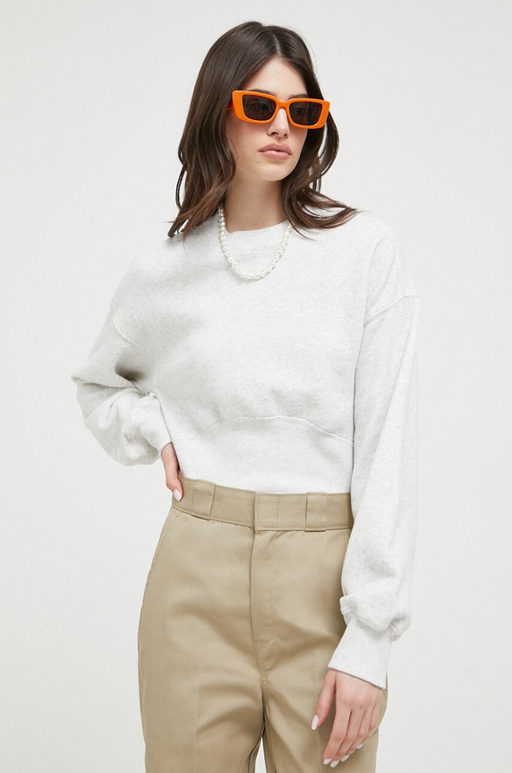 Abercrombie & Fitch felpa melange grigio KI152.3165.112