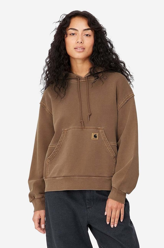 Carhartt WIP cotton sweatshirt Tacoma Sweat cotton brown I031385