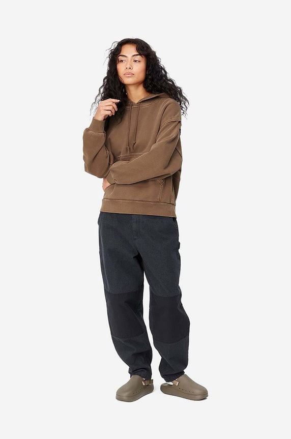Carhartt WIP cotton sweatshirt Tacoma Sweat I031385 brown SS23