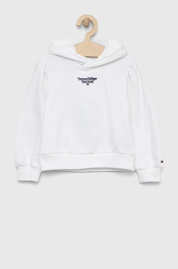 Otroška mikica Tommy Hilfiger S kapuco bela KG0KG07046.PPYX