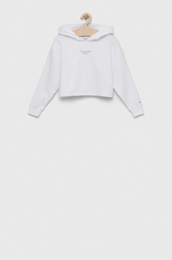 Calvin Klein Jeans bluza dziecięca z kapturem biały IG0IG01931.PPYX