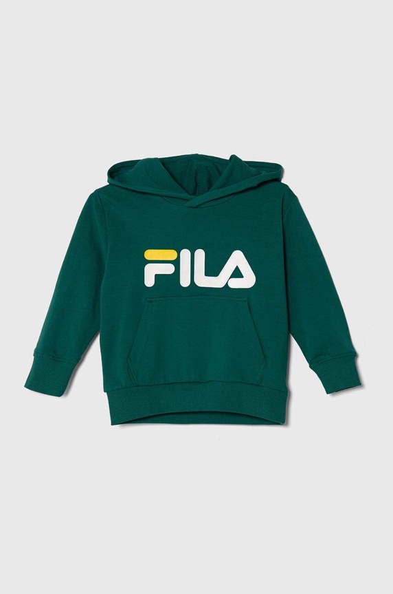 Fila bluza dziecięca z kapturem zielony FAK0120