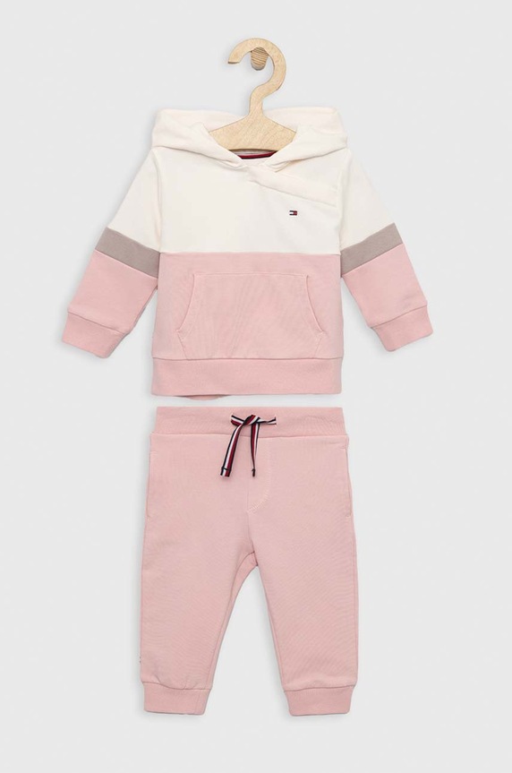 Tommy Hilfiger dres niemowlęcy wzorzyste różowy KN0KN01558.PPYX