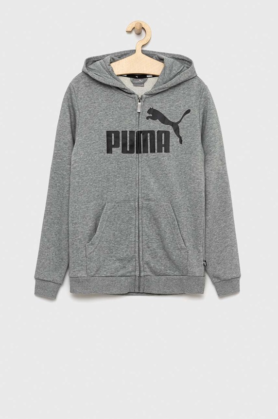 Dětská mikina Puma ESS Big Logo FZ Hoodie TR B potisk šedá 58696803.PPYX