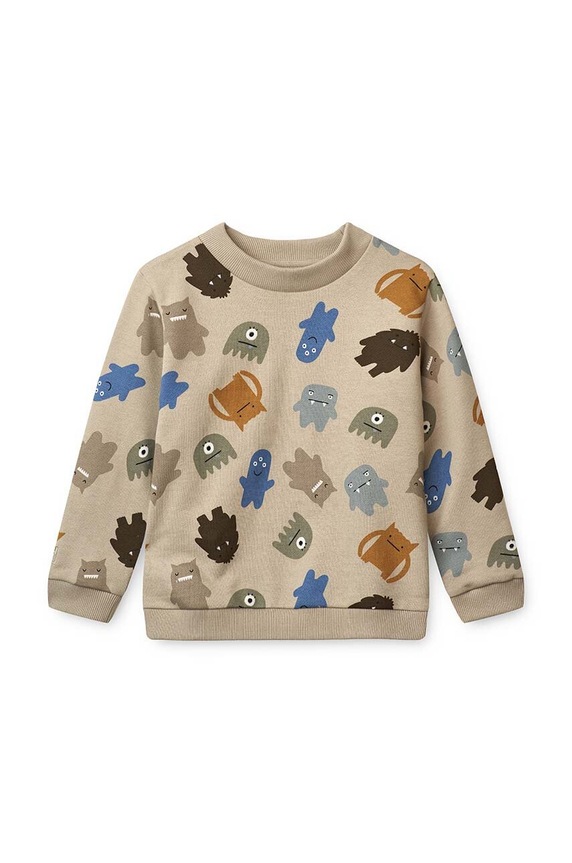 Liewood bluza bawełniana dziecięca LW17218 szary AW24
