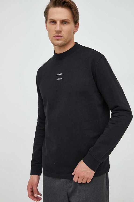 Samsoe Samsoe pamut melegítőfelső pamut fekete M22400003