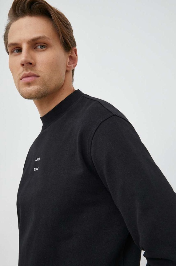 Samsoe Samsoe pamut melegítőfelső fekete M22400003