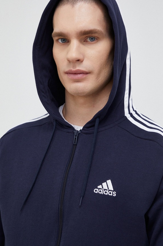 adidas bluza bawełniana Essentials granatowy IC0434