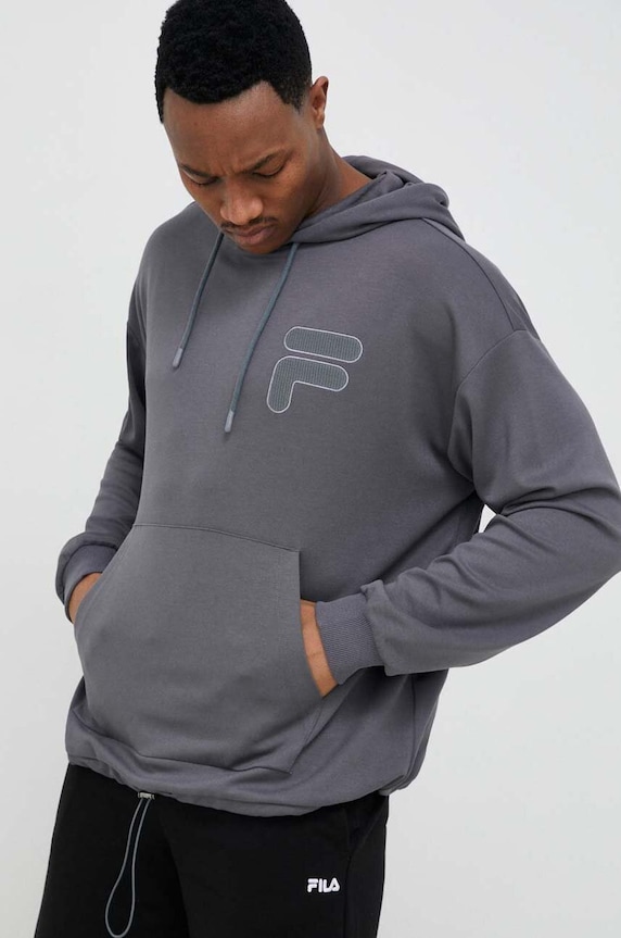 Суичър Fila еластичен сив FAM0308