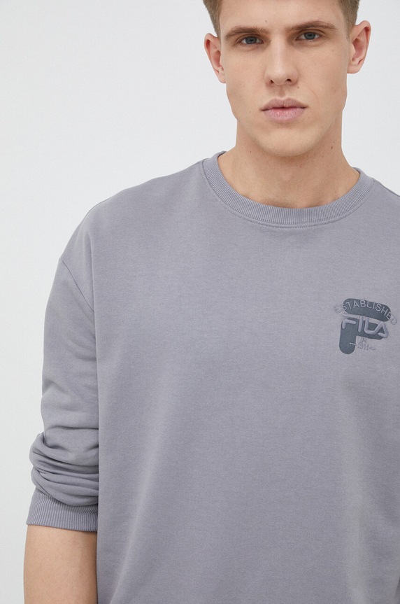 Памучен суичър Fila сив FAM0332