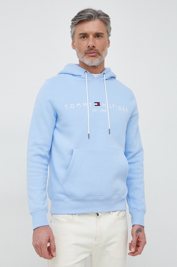 Dukserica Tommy Hilfiger natpis plava MW0MW11599.PPYX