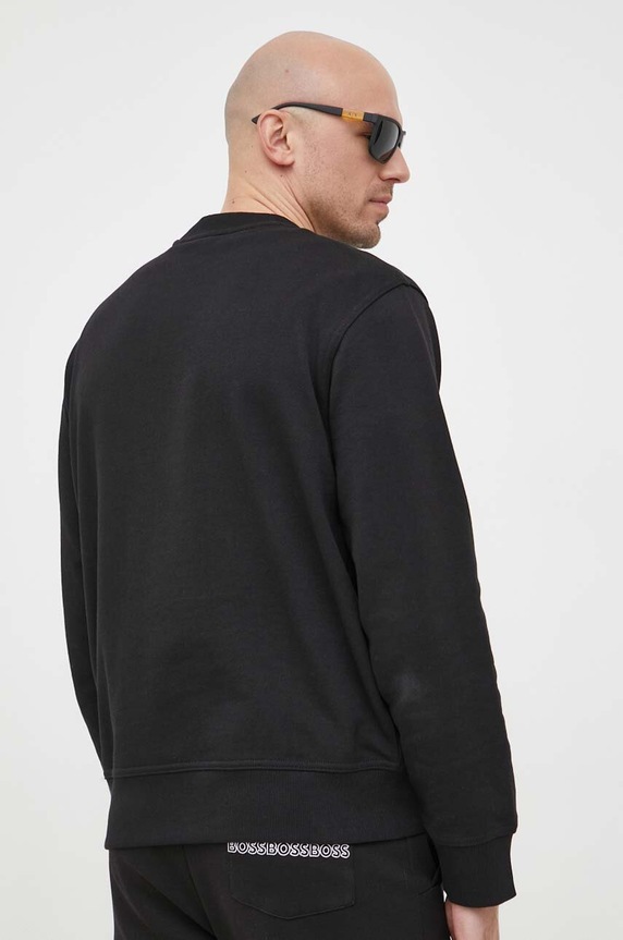 Odzież BOSS Orange bluza bawełniana WeBasicCrew 50487133 czarny