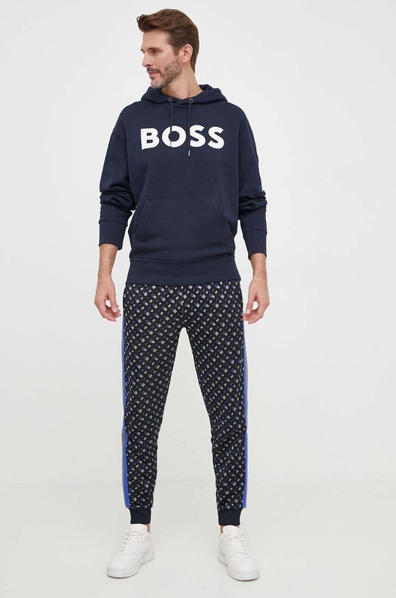 BOSS bluza bawełniana BOSS ORANGE 50487134 granatowy AW23