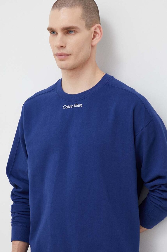 Calvin Klein Performance bluza dresowa CK Athletic pozostałe niebieski 00GMS3W306
