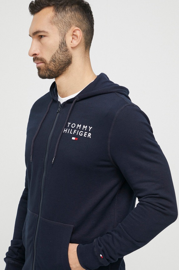 Tommy Hilfiger bluza lounge z kapturem granatowy UM0UM02879.PPYX