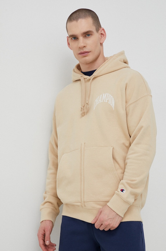 Champion bluza z kapturem beżowy 218516
