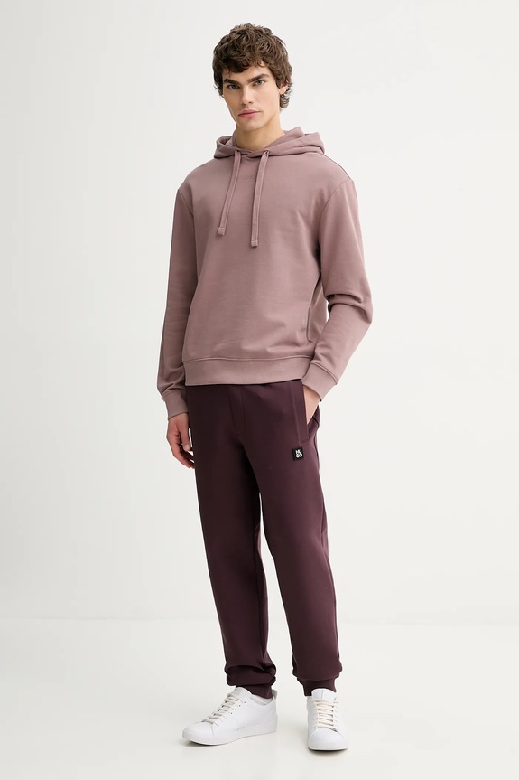HUGO bluza z kapturem męska bawełniana Dapo 50486478 różowy SS26