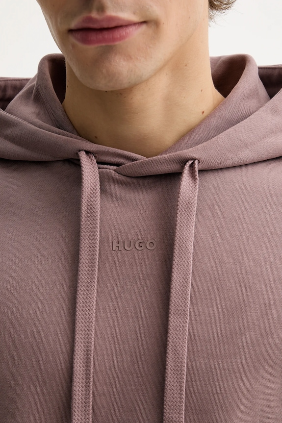HUGO bluza z kapturem męska bawełniana Dapo 50486478 różowy