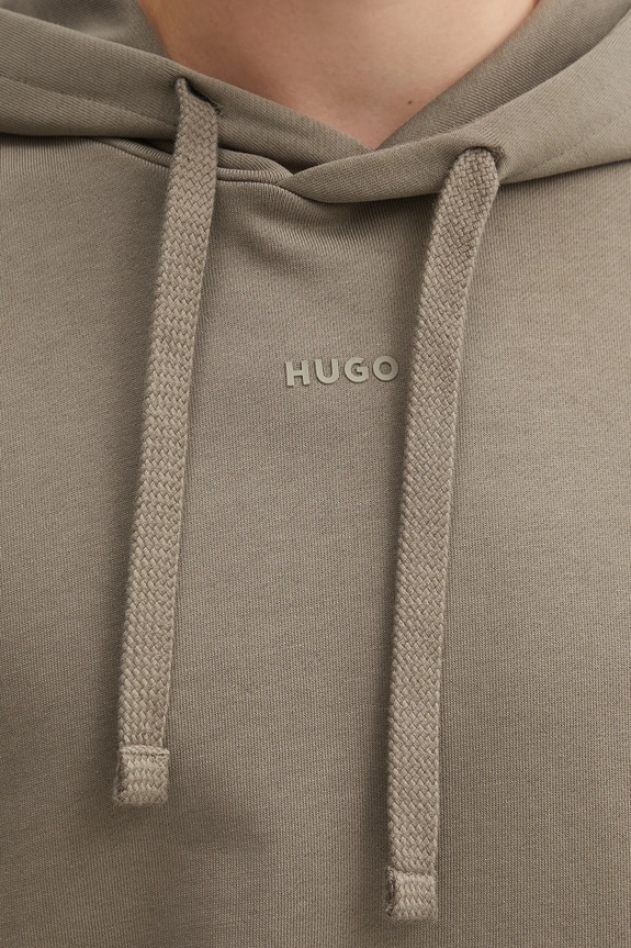 HUGO bluza z kapturem męska bawełniana Dapo 50486478 zielony