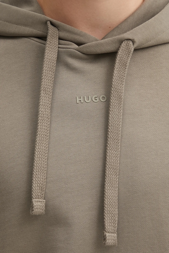 HUGO bluza z kapturem męska bawełniana Dapo 50486478 zielony