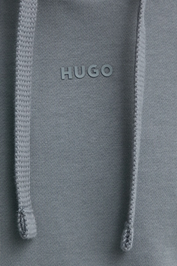 HUGO mikina s kapucí pánská bavlněná Dapo 50486478 šedá