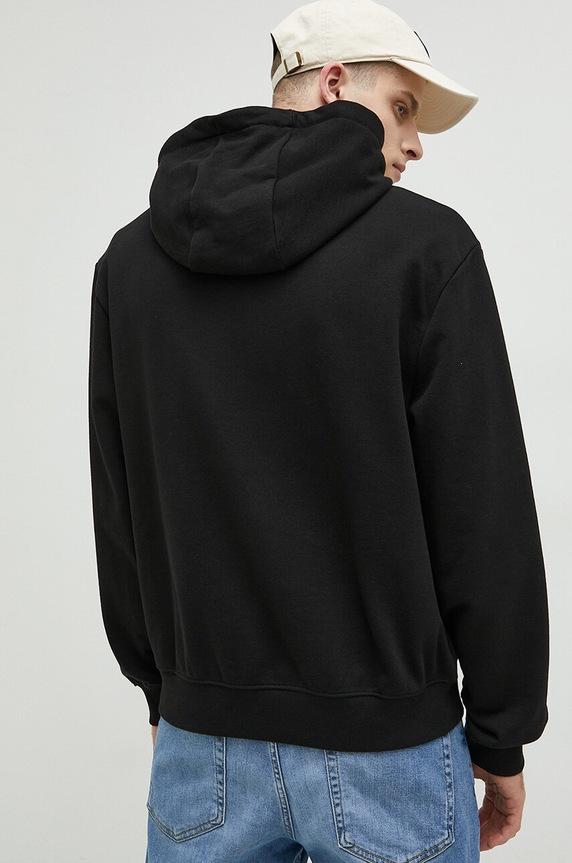 Odzież HUGO bluza z kapturem męska bawełniana Dapo 50486478 czarny