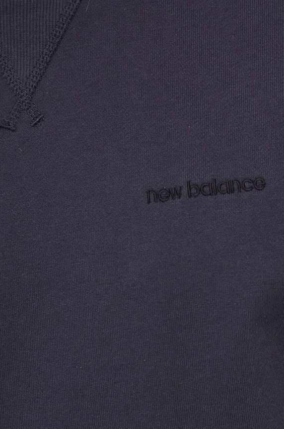 Bavlněná mikina New Balance MT23565PHM šedá