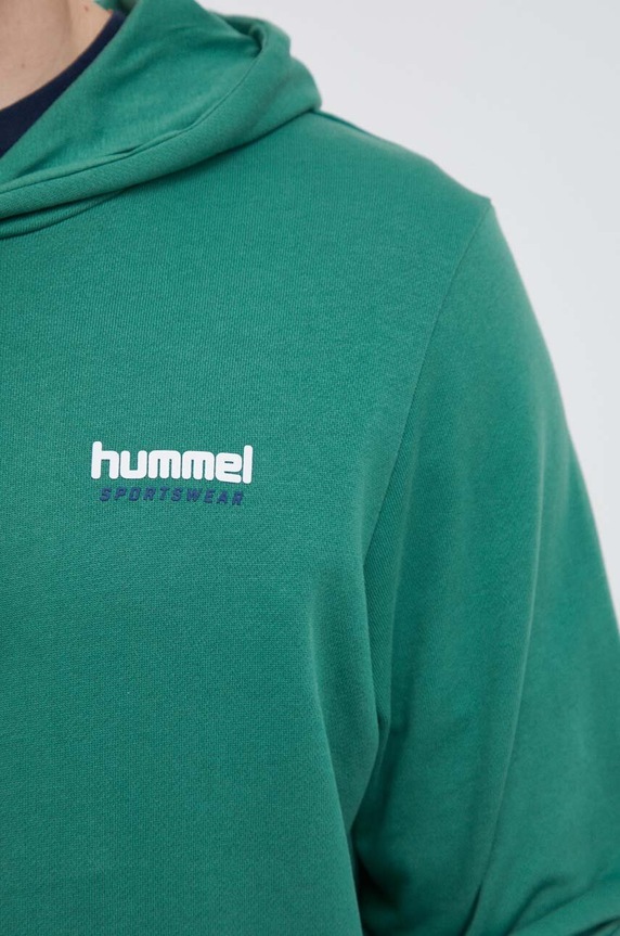 Bavlněná mikina Hummel 218994 zelená