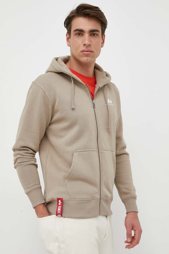 Alpha Industries bluza z kapturem beżowy 118342.679