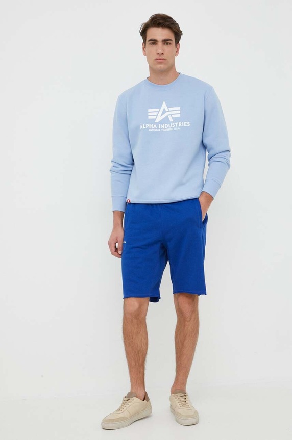 Alpha Industries bluza 178302.513 albastru SS23
