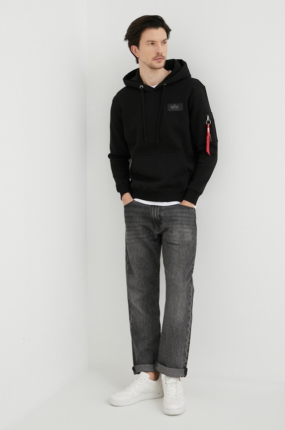 Alpha Industries bluză 178318 negru SS26