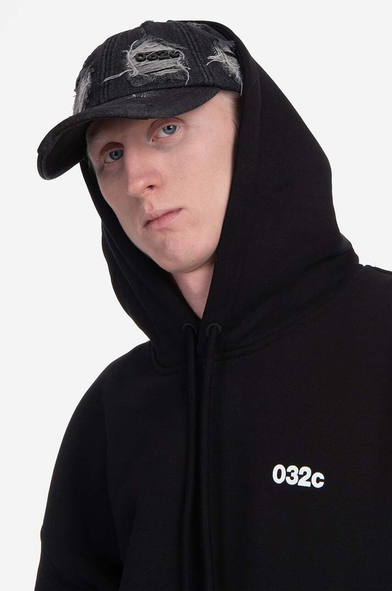 Clothing 032C cotton sweatshirt Content Maxi Hoodie SS23.C.2040 black
