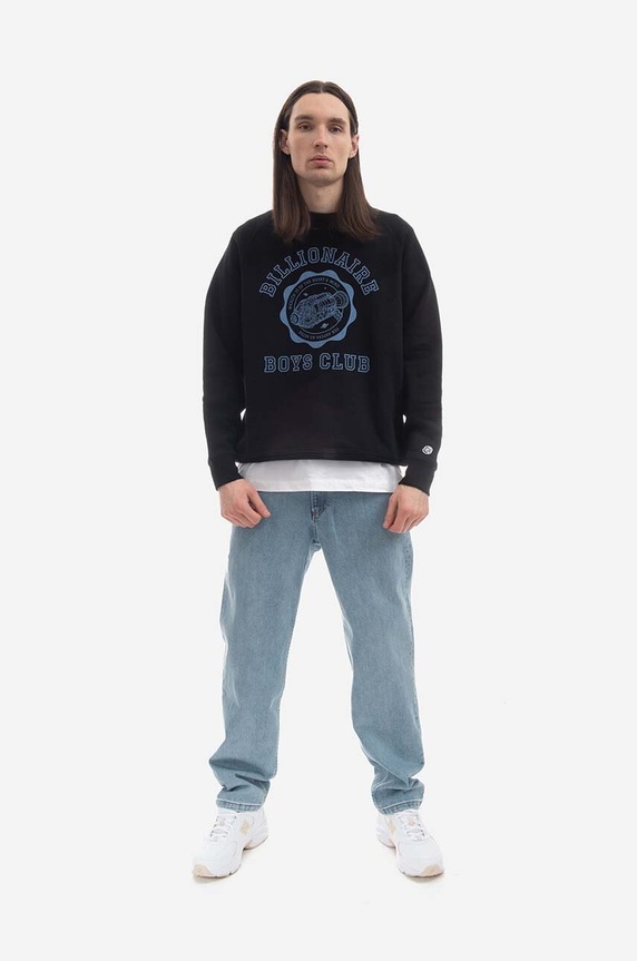 Βαμβακερή μπλούζα Billionaire Boys Club B22423 μαύρο SS23