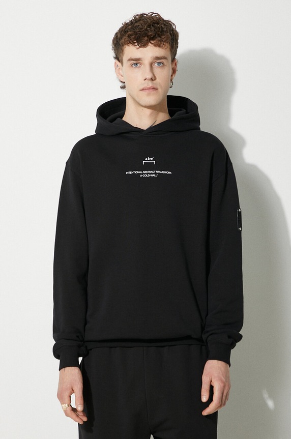 Odzież A-COLD-WALL* bluza bawełniana Brutalist Hoodie ACWMW094 czarny