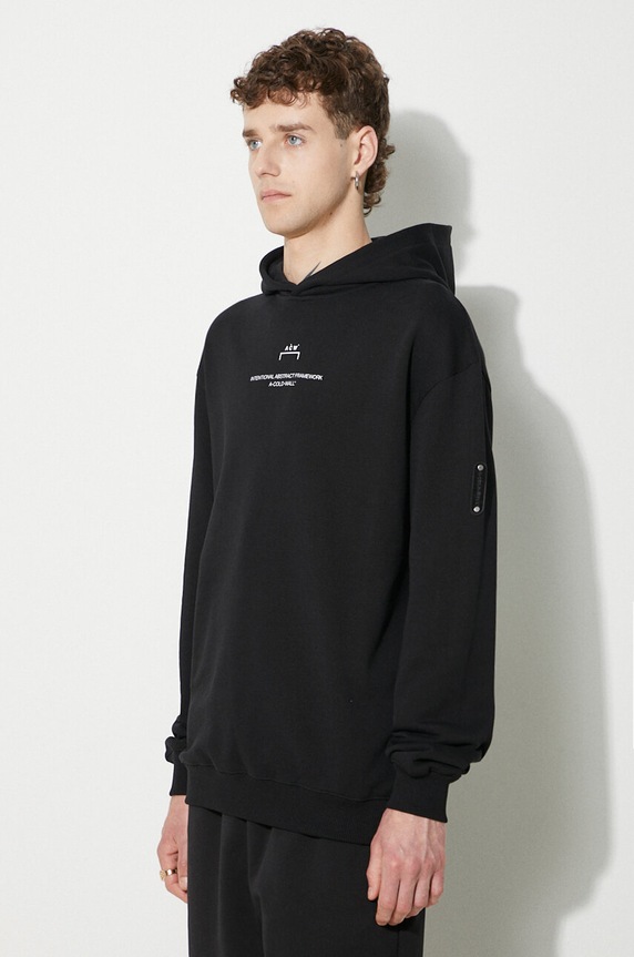A-COLD-WALL* bluza bawełniana Brutalist Hoodie czarny ACWMW094