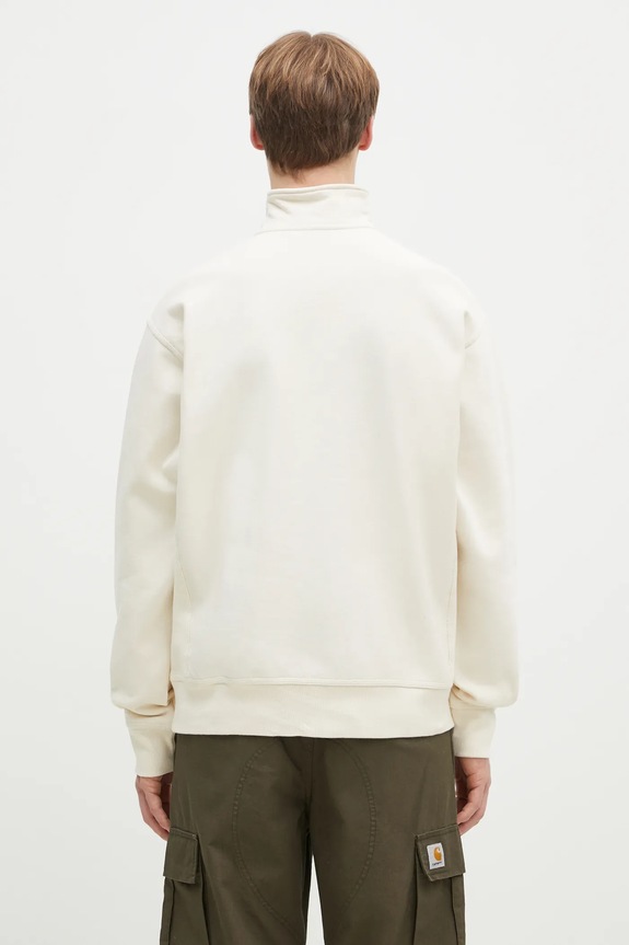 Odzież Carhartt WIP bluza Half Zip American Script Sweat I027014 beżowy