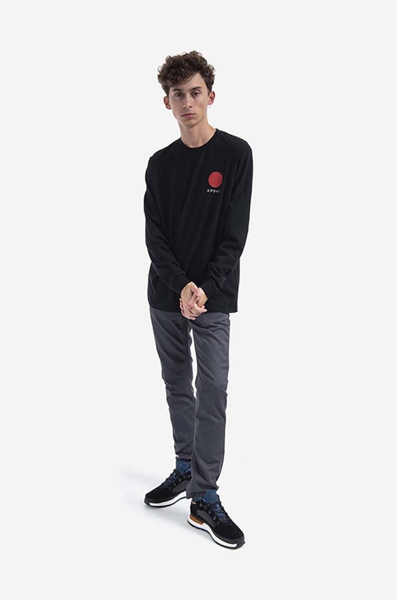 Edwin cotton sweatshirt Japanese Sun TS I026678.8967 black SS23
